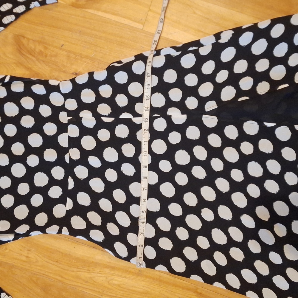 Reformation Carolena Midi Dress Luna Polka Dot Size 8 Puff Shoulder 3/4 Sleeve - Picture 12 of 13